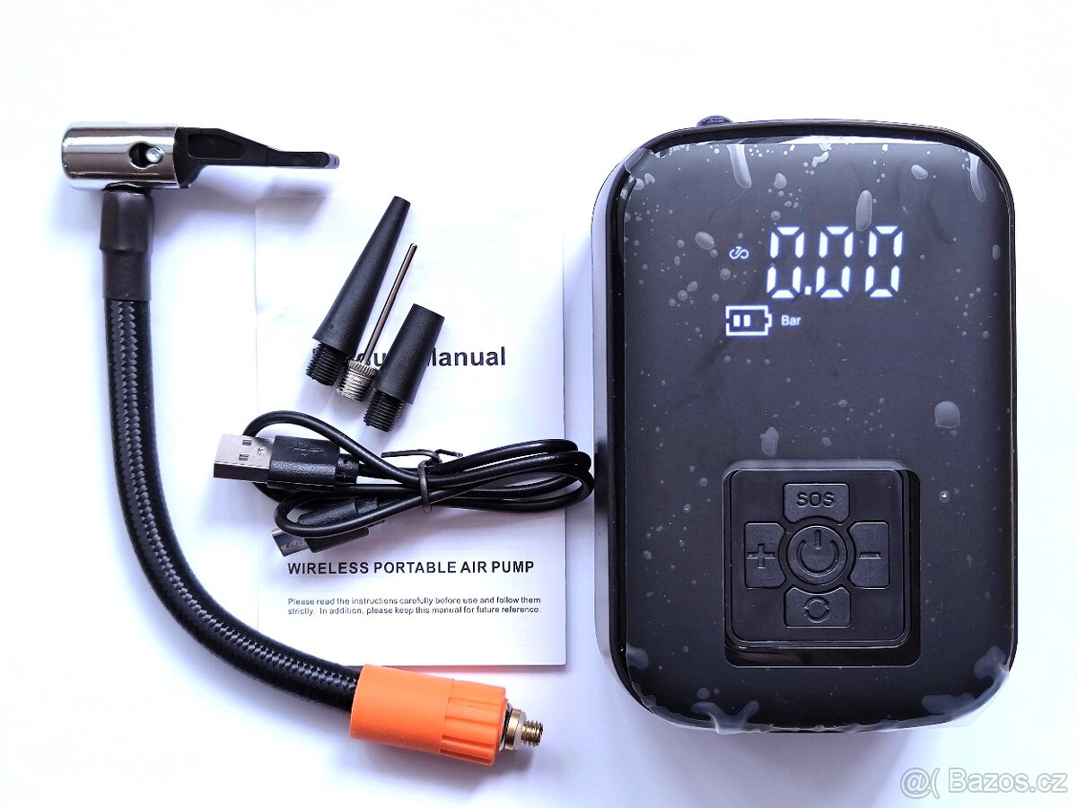 Aku kompresor + příslušenství Tlak vzduchu: 3~150psi / 10ba