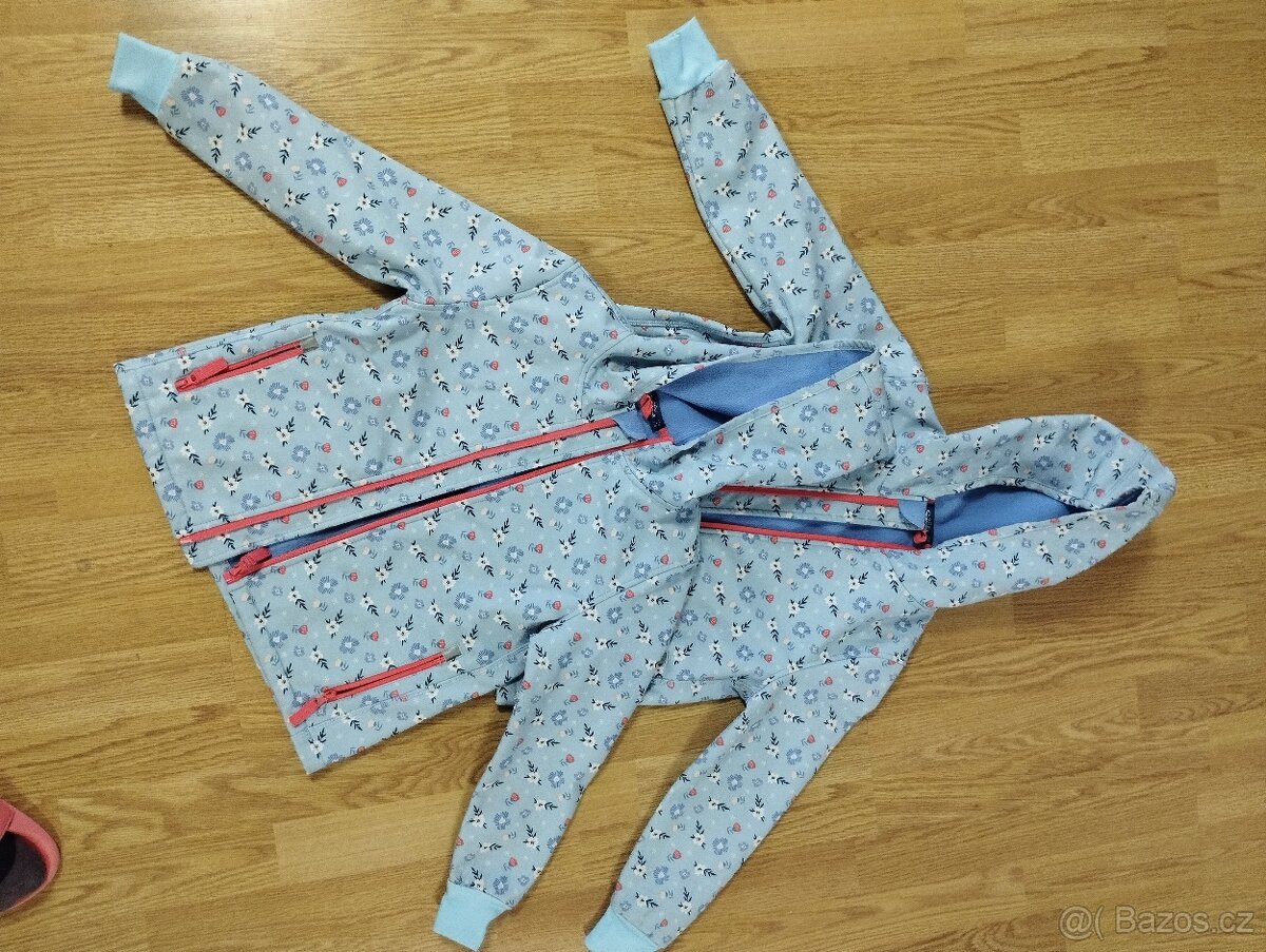 2x Softshellova bunda 110/116 - dívčí