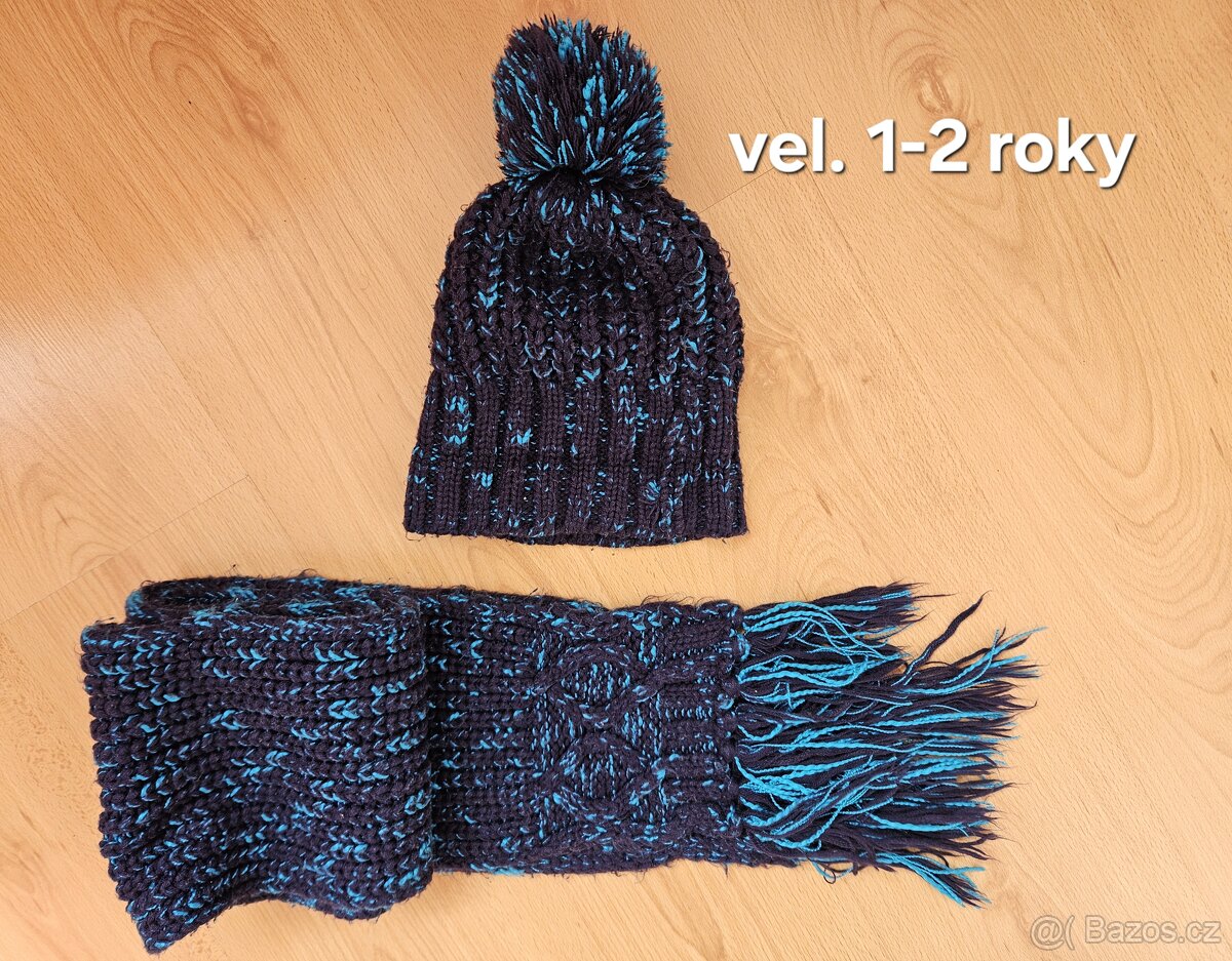 Zimní set čepice s šálou vel.1-2 roky