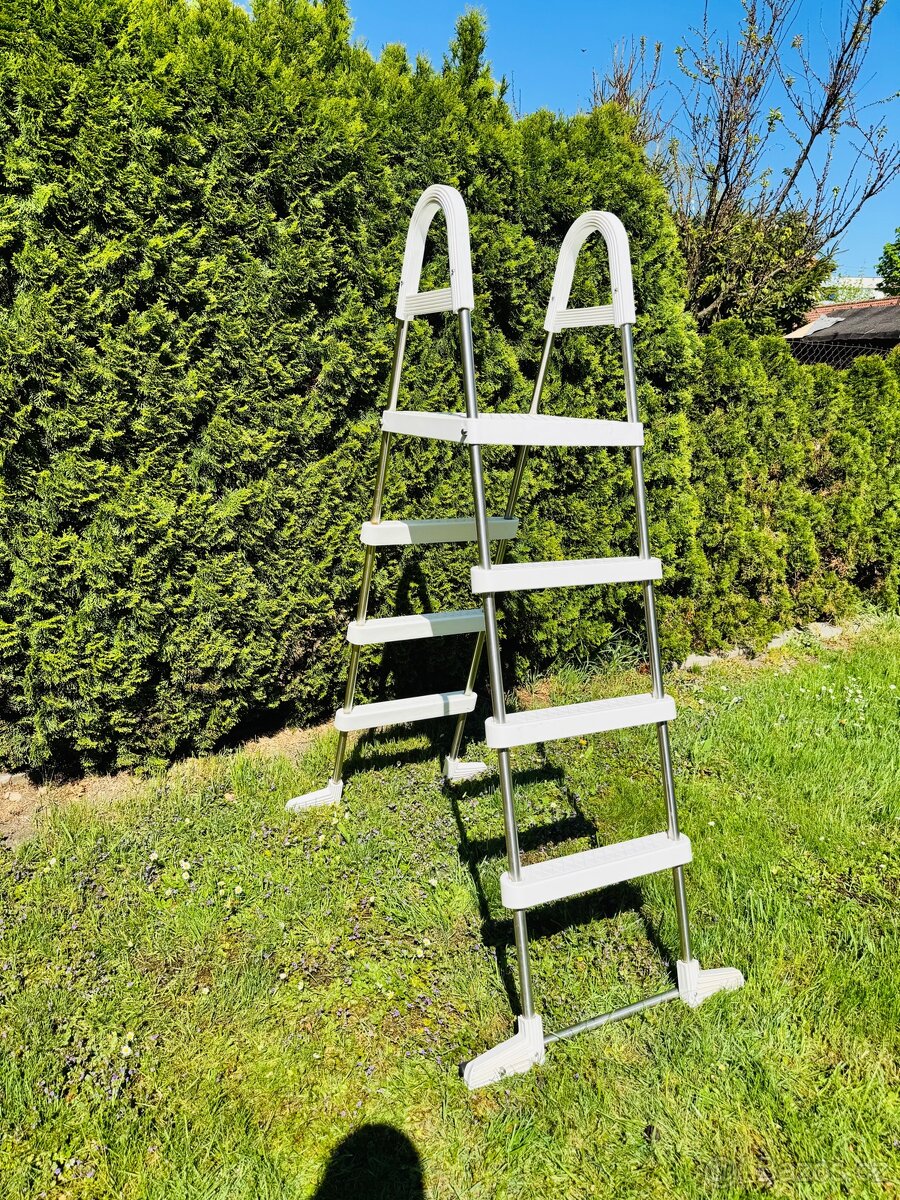 Bazénové schůdky NEREZ DE LUXE 123 cm