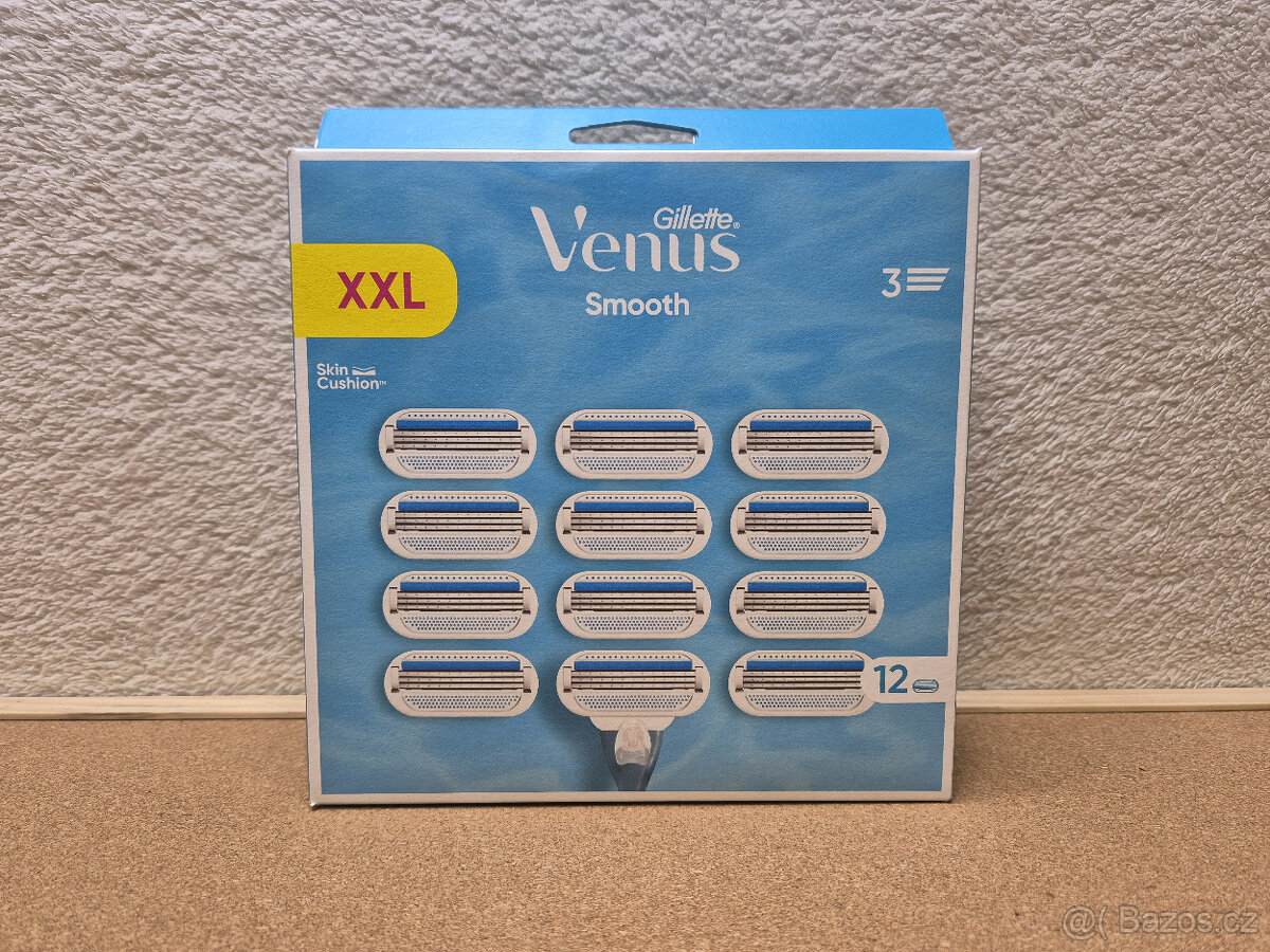 hlavice holícího strojku Gillette XXL Venus Smooth, 12ks