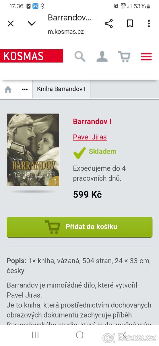 Kniha Barandov