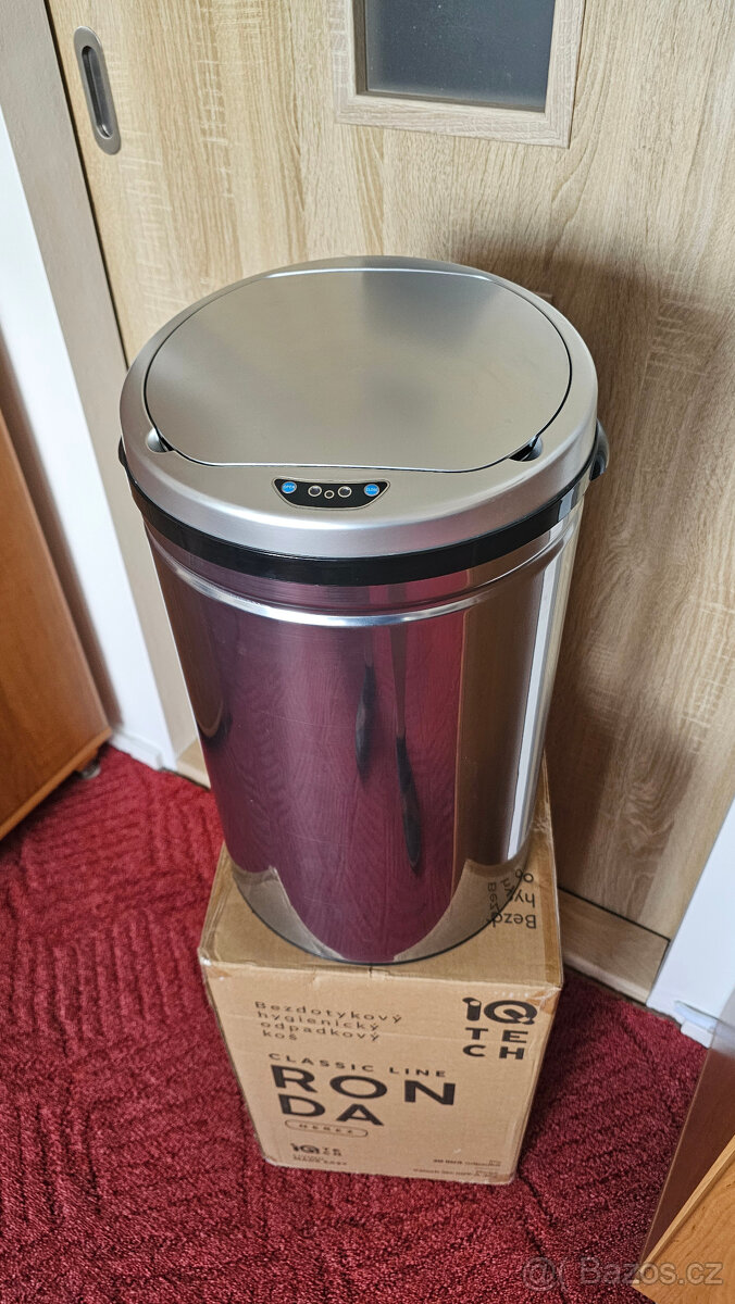 Bezdotekový koš nerezový 30l-iqtech
