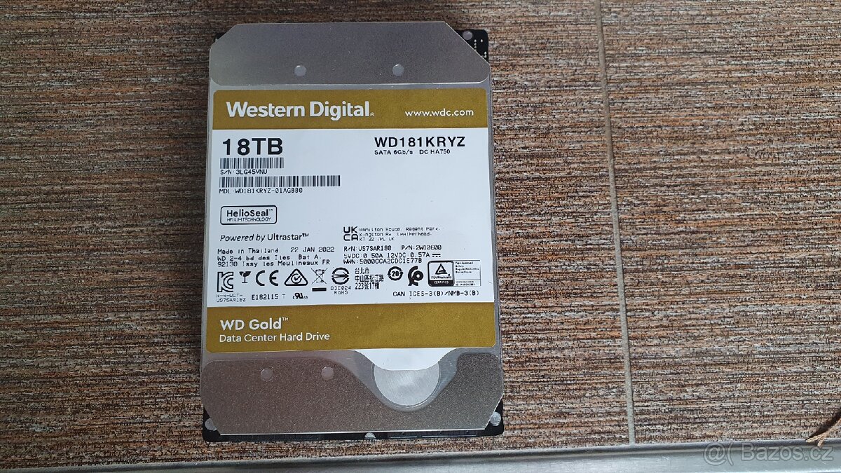 HDD - WD 18 TB Gold