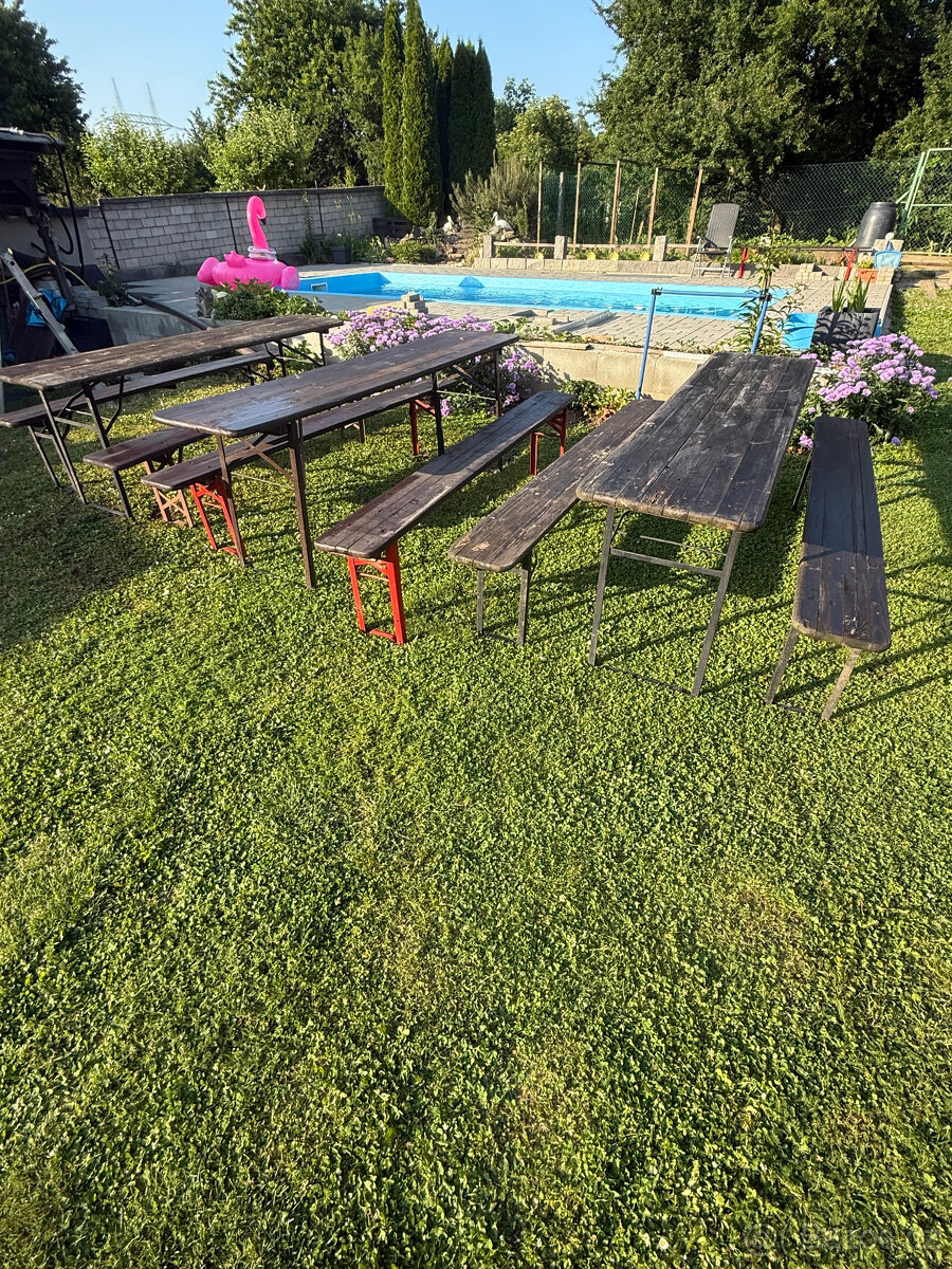 Pivní set, zahradní nábytek, stůl s lavicí