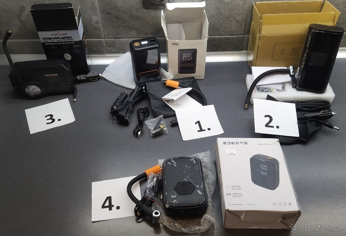 NOVÉ Digitální kompresory pro nafukování pneumatik a jiné