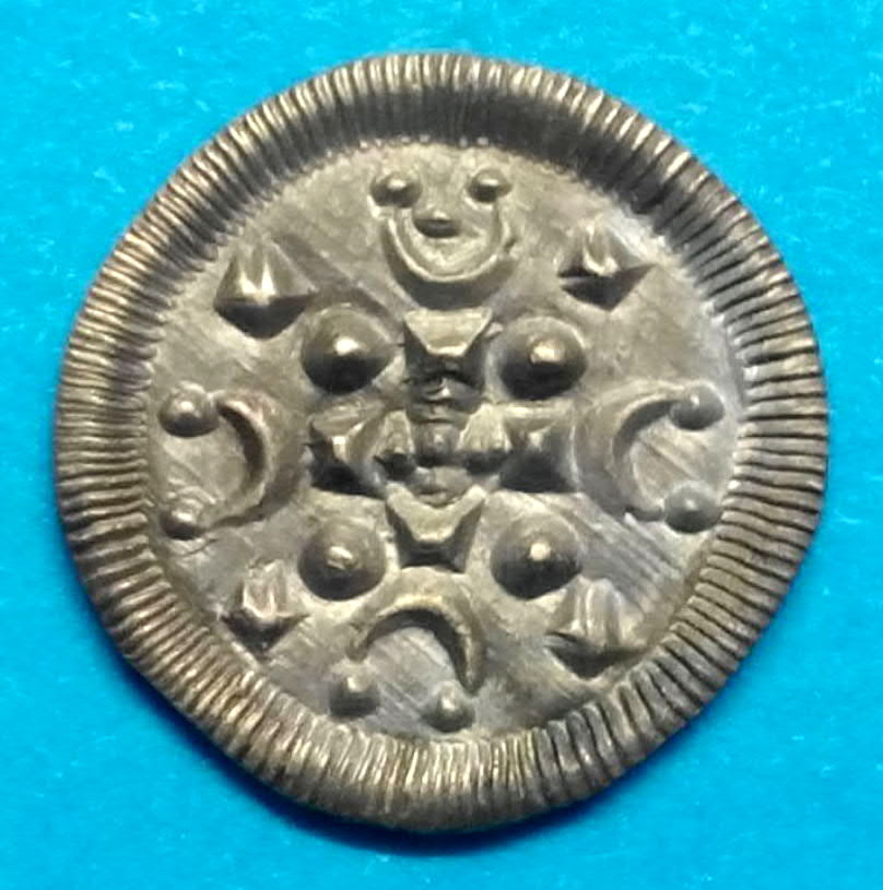 Stříbrná mince král Béla II. Uhersko.