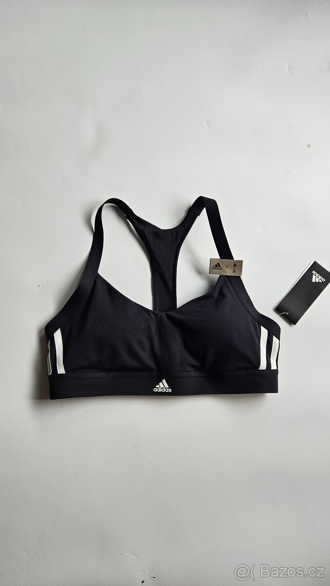 Černá sportovní podprsenka Adidas s vycpávkami - vel.M