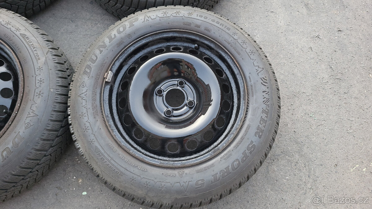 Téměř NOVÁ zimní kola 15" 4x100 Renault Megane, Scenic