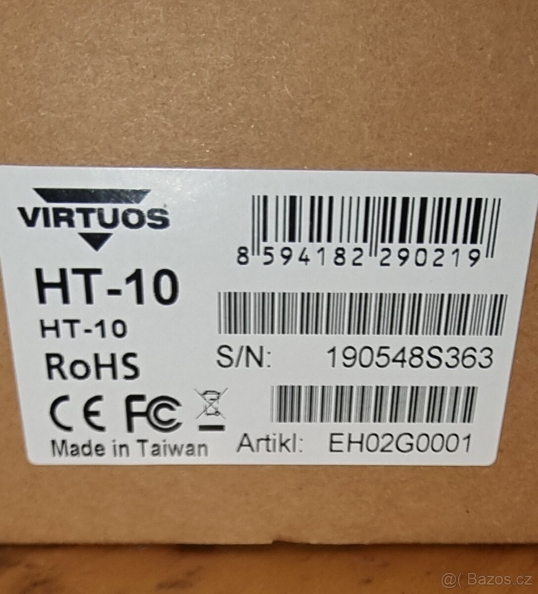 Čtečka čárových kodu VIRTUOS HT-10, USB, černá nová,záruka