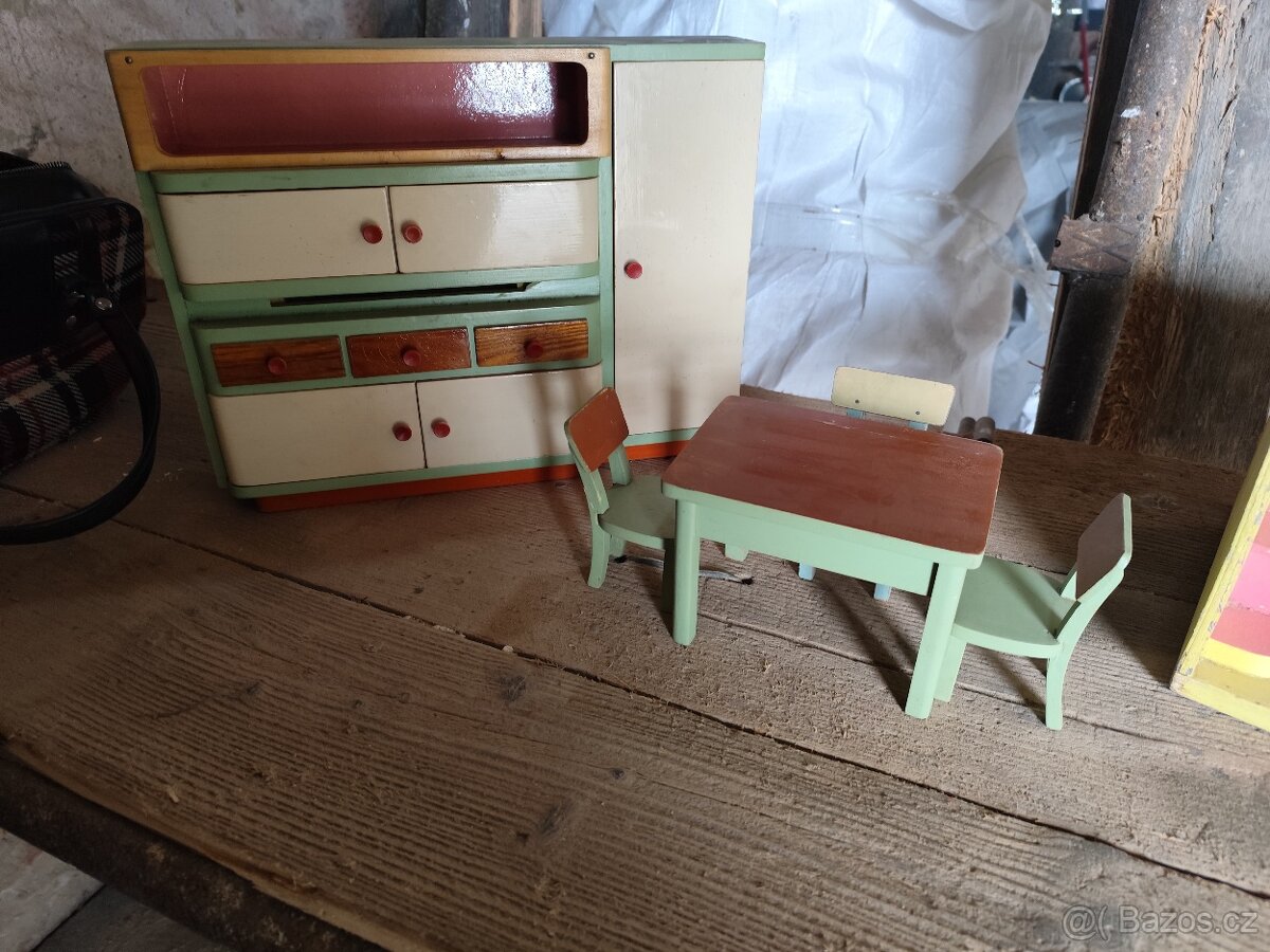 Kramek + kuchynka pro panenky Retro