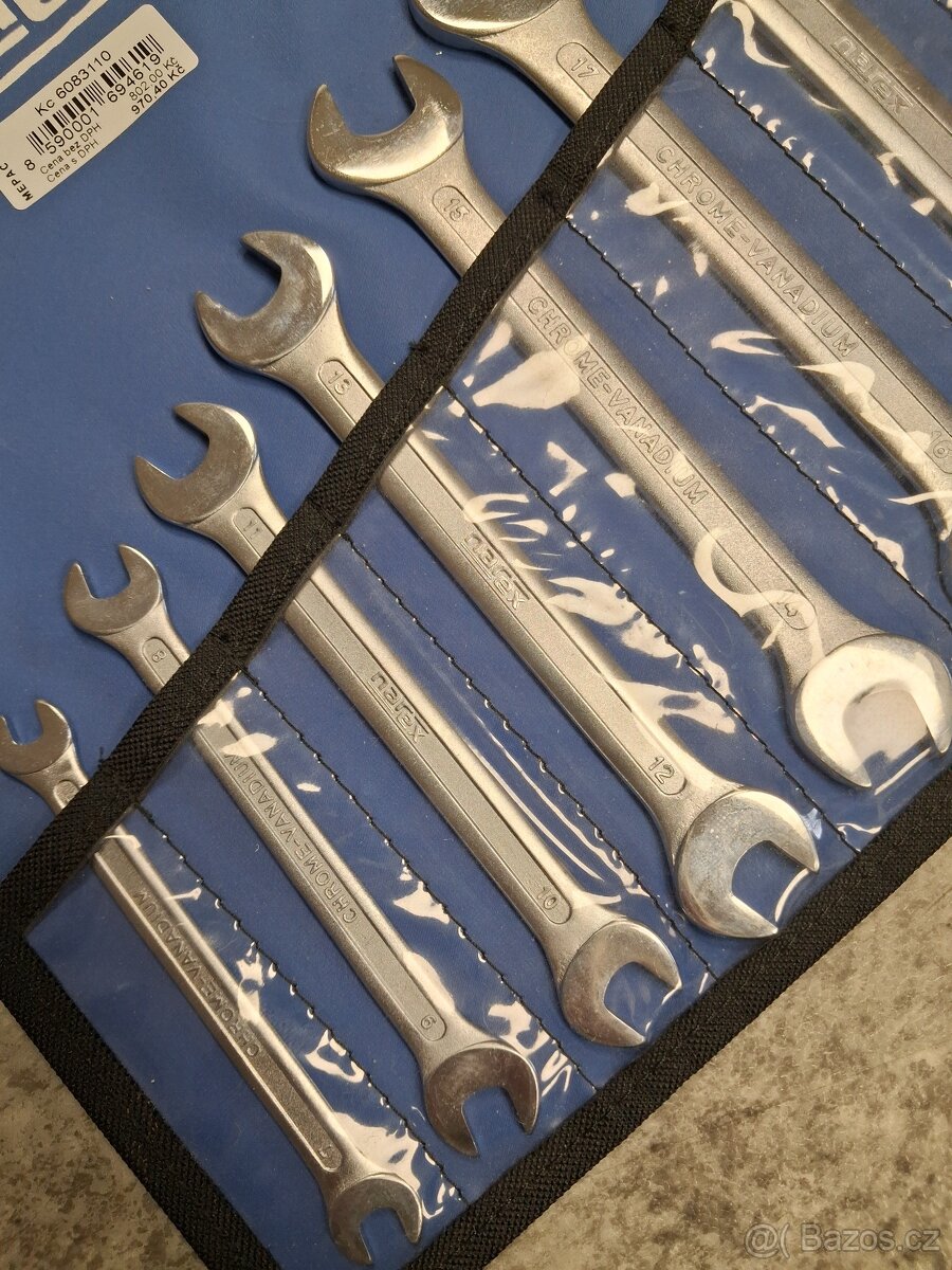 Sada oboustranných otevřených klíčů Narex