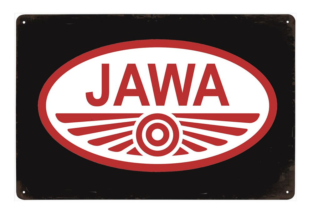 cedule plechová - Jawa logo