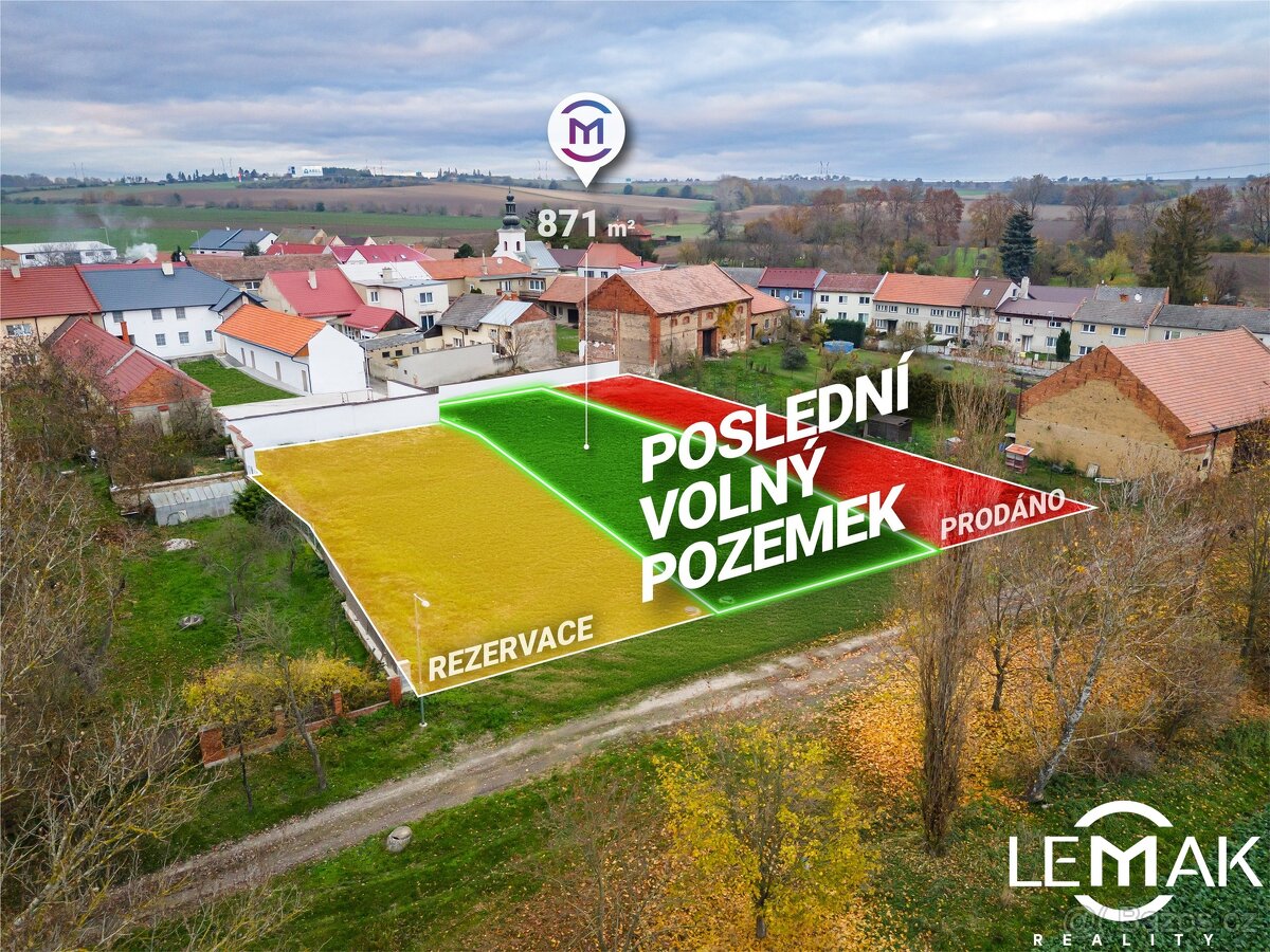 Prodej pozemky pro bydlení, 871 m2 - Bystročice - Žerůvky