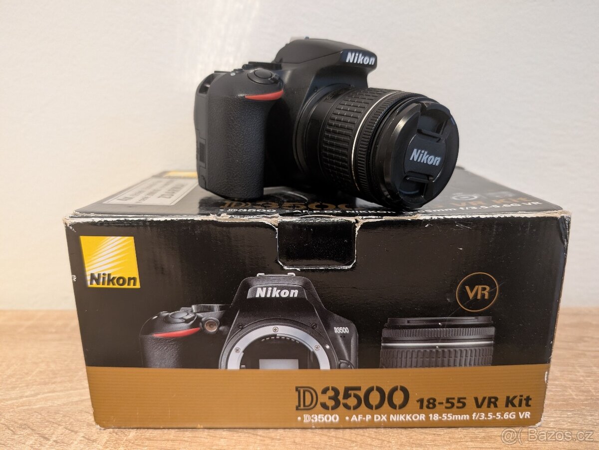Nikon D3500 + 18–55mm + 32GB karta