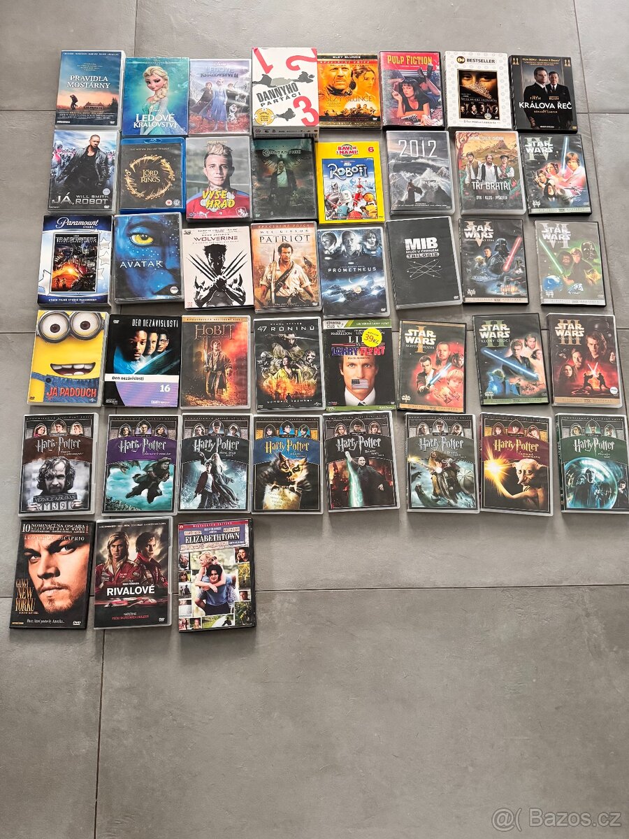 70 ks DVD / Blue ray filmů