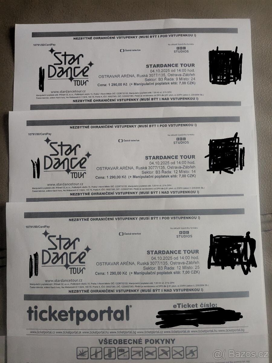 3 Vstupenky Stardance tour Ostrava