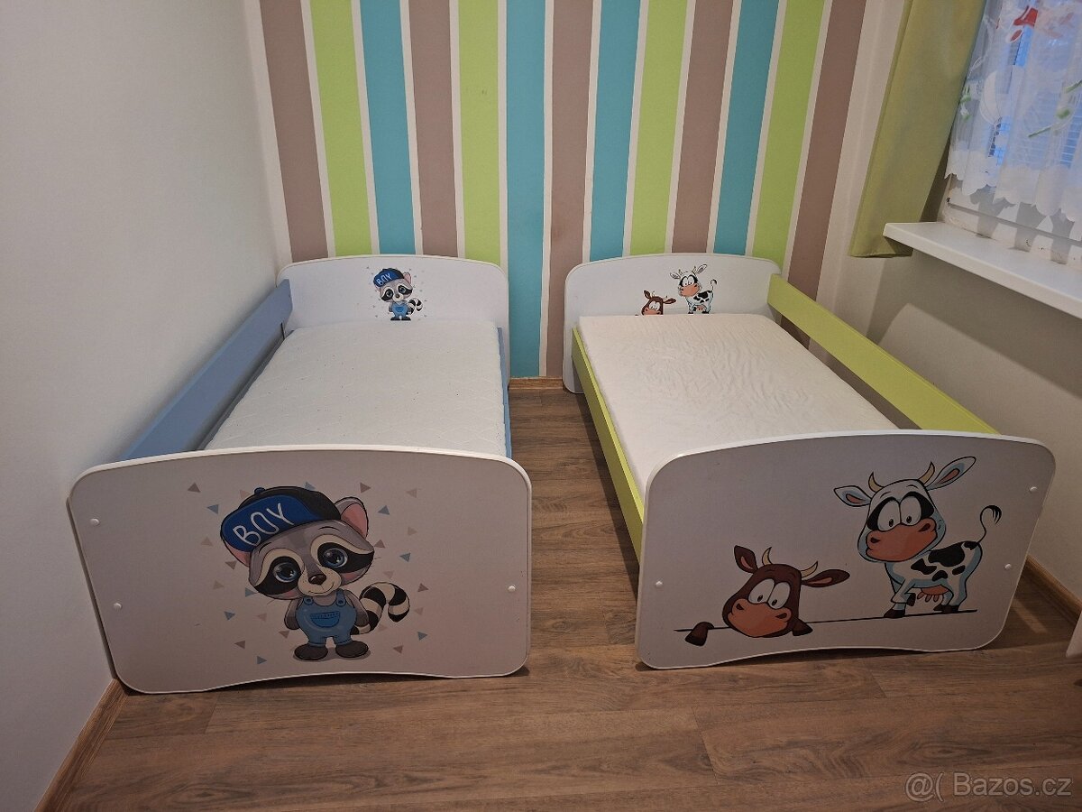 Dětská postel 160×80 cm + matrace (kokos+PUR pěna)