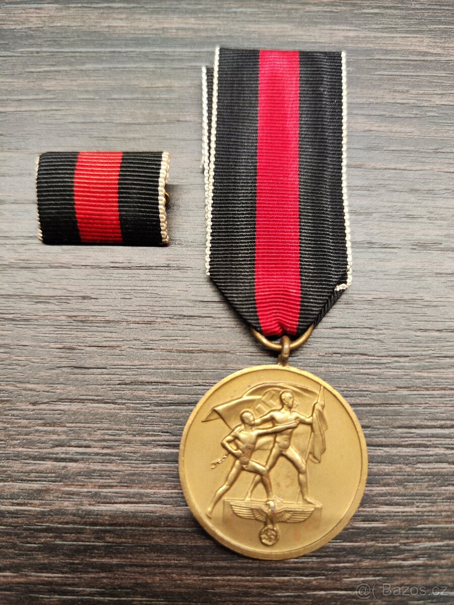 Medaile za připojení Sudet + stužkovnice,3. říše, Wehrmacht