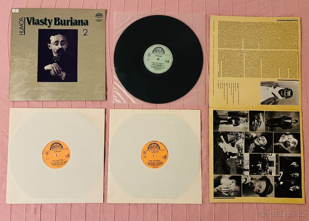 Vlasta Burian - humor 1,2 sbírky 3xLP deska