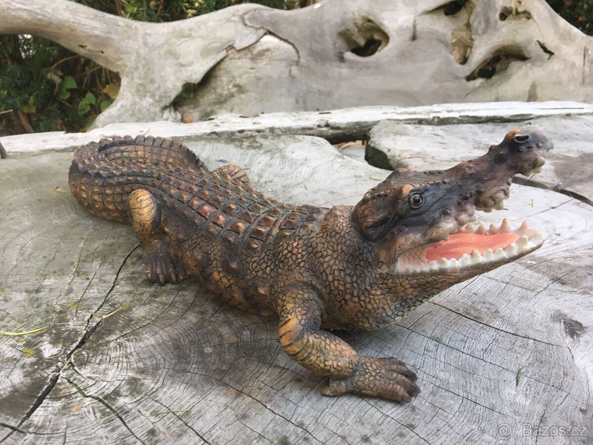 Krokodýli dekorativní jako živí, 39 cm, 2ks