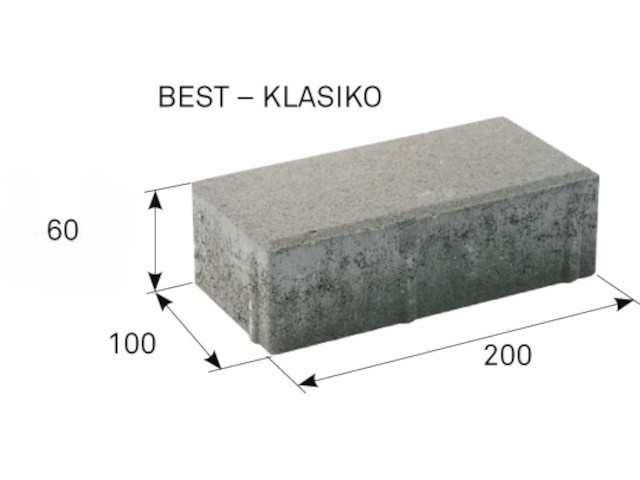 Venkovní betonová dlažba BEST Klasico 6 cm