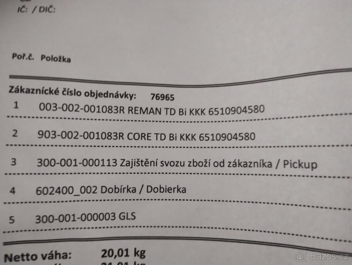 Plně repasované Turbodmychadlo KKK 6510904580 s kalibračním