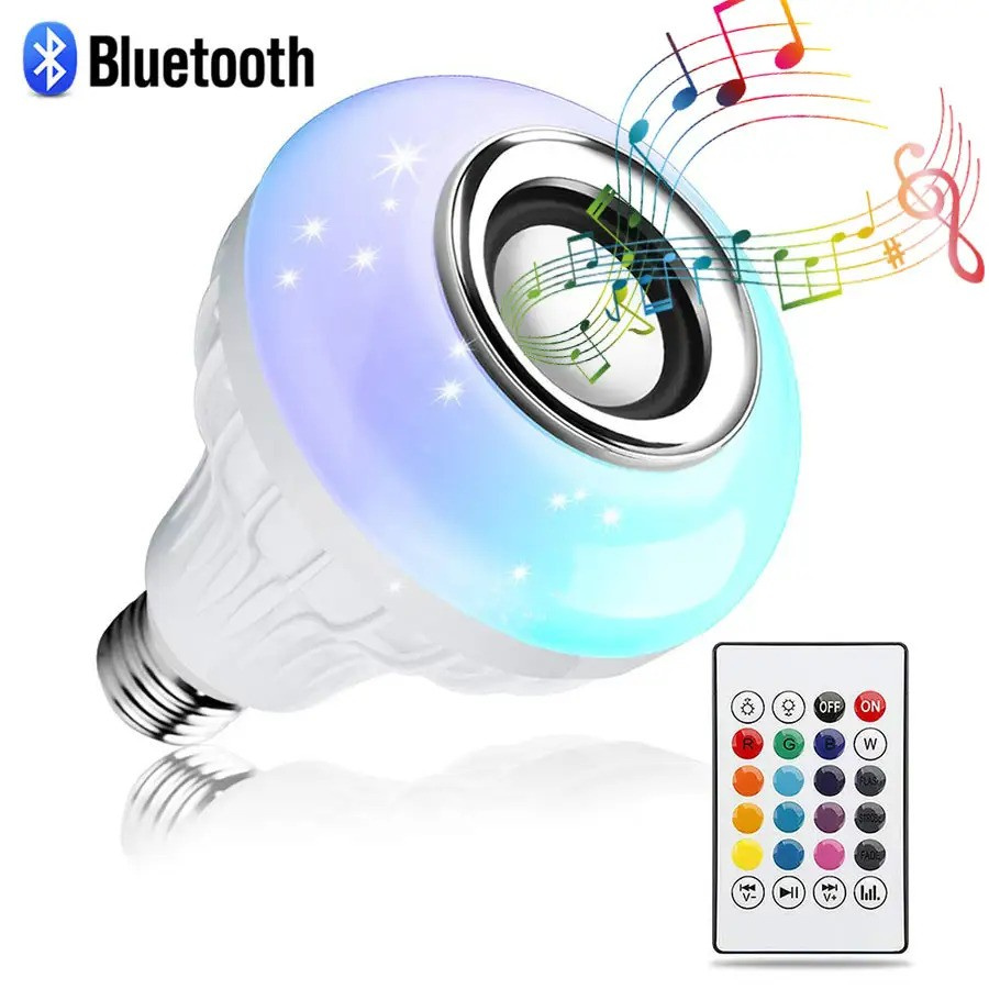 RGB žárovka s Bluetooth reproduktorem a dálkovým ovládáním