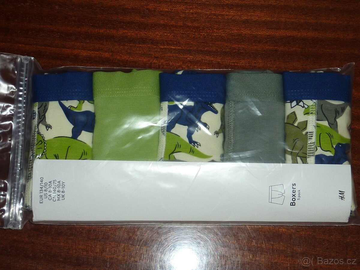 Nové-H&M-5x Trenýrky na chlapce 8-10 Let