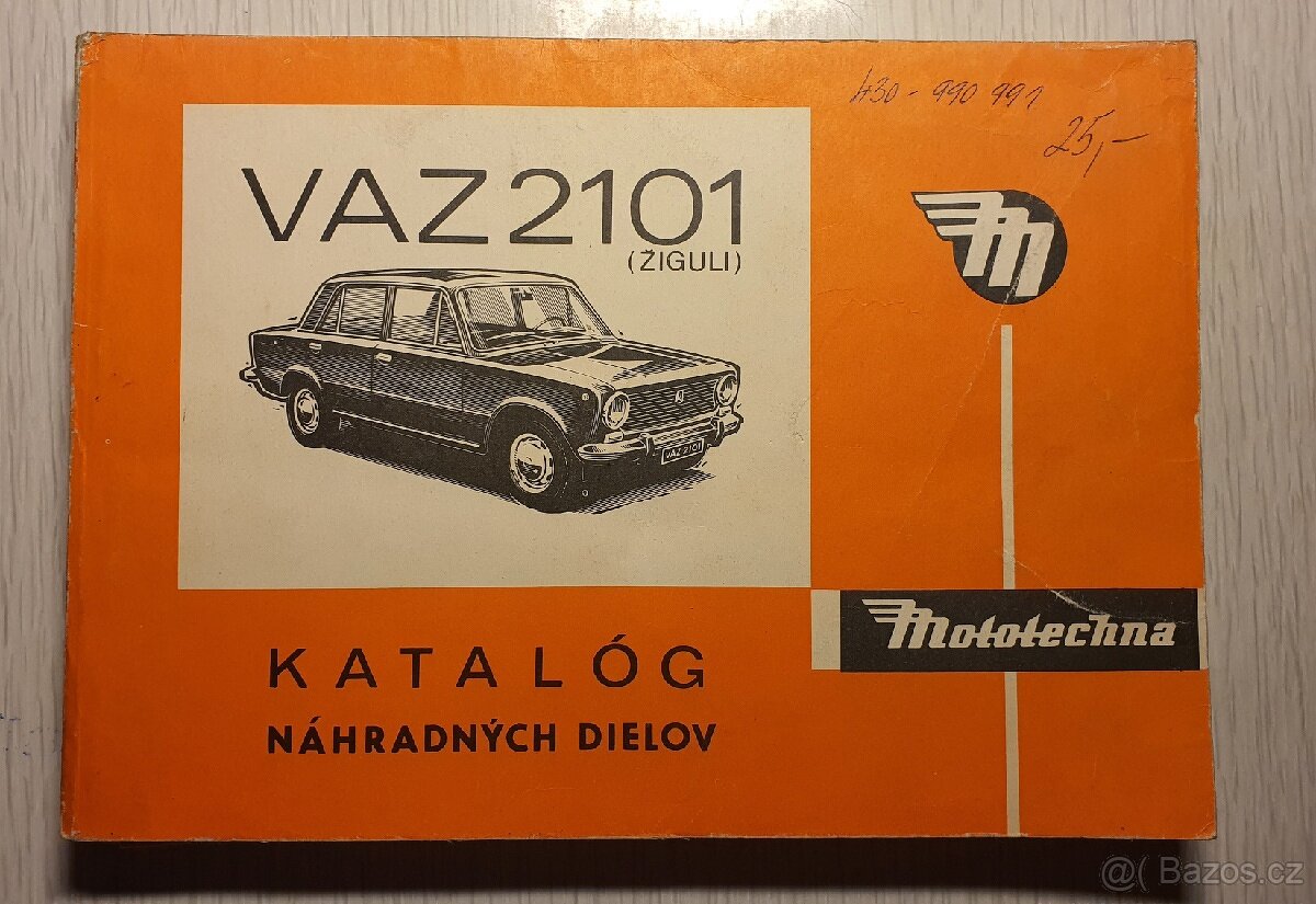 Vaz 2101 2102 žiguli katalog náhradních dílů 1973