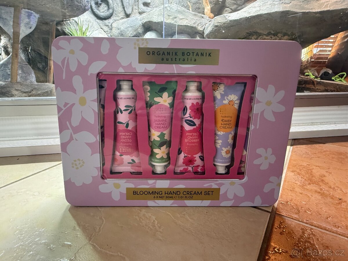 Velká sada krémů na ruce v plechové dóze Na.O.V.Á.