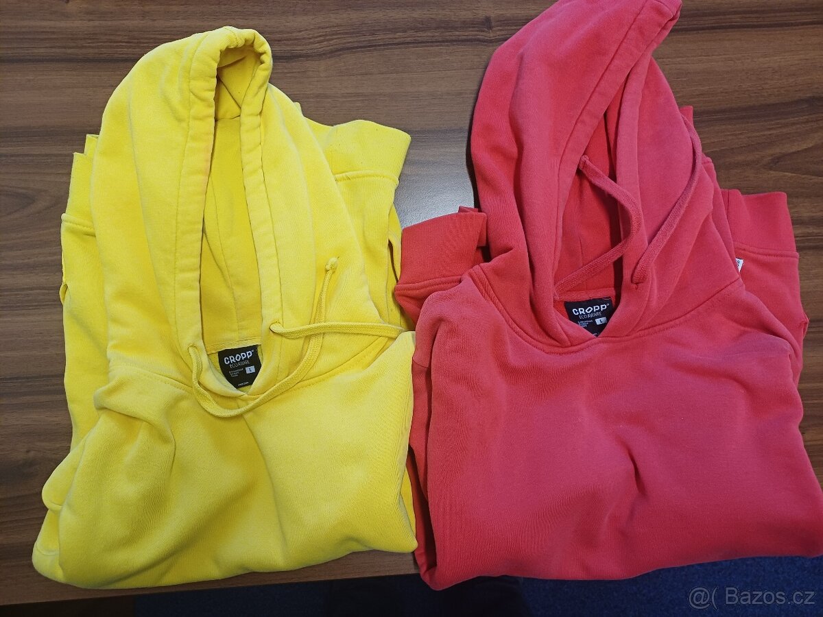 2x mikina CROPP - žlutá + červená