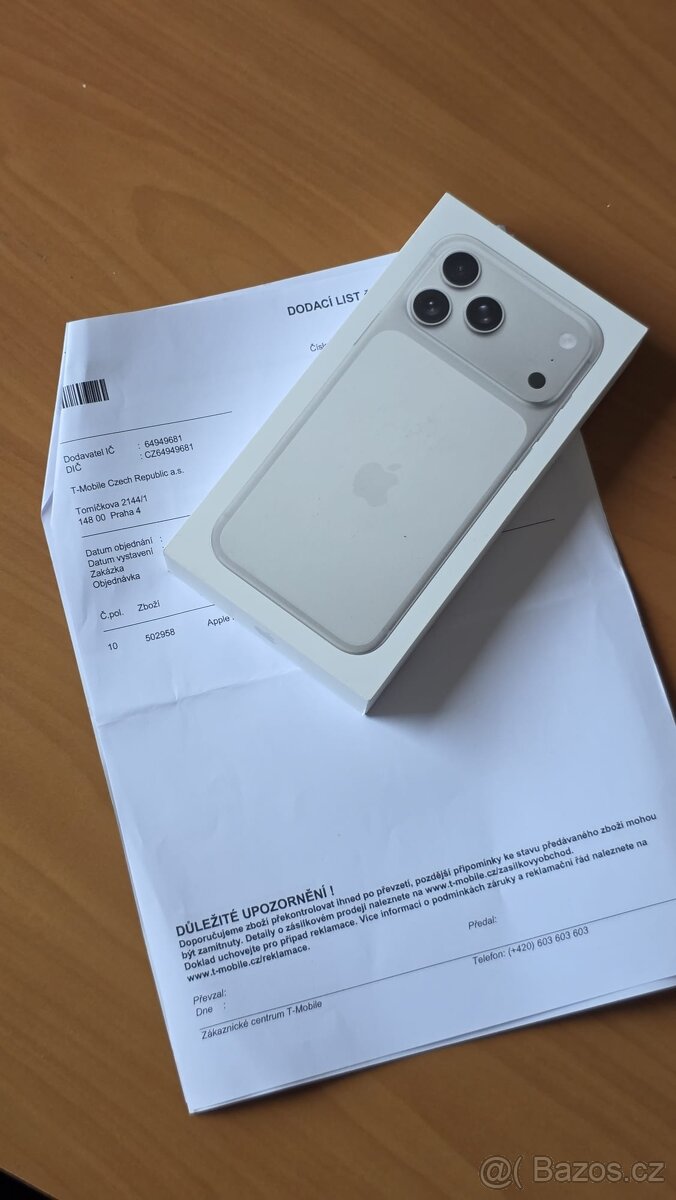 iPhone 17 Pro MAX 256 stříbrný nový 2r. záruka Praha/Liberec