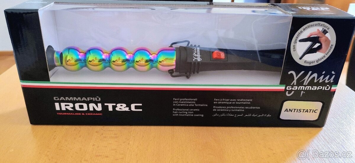 Gamma Piú - Rainbow antistatic iron bubble kulma na vlasy