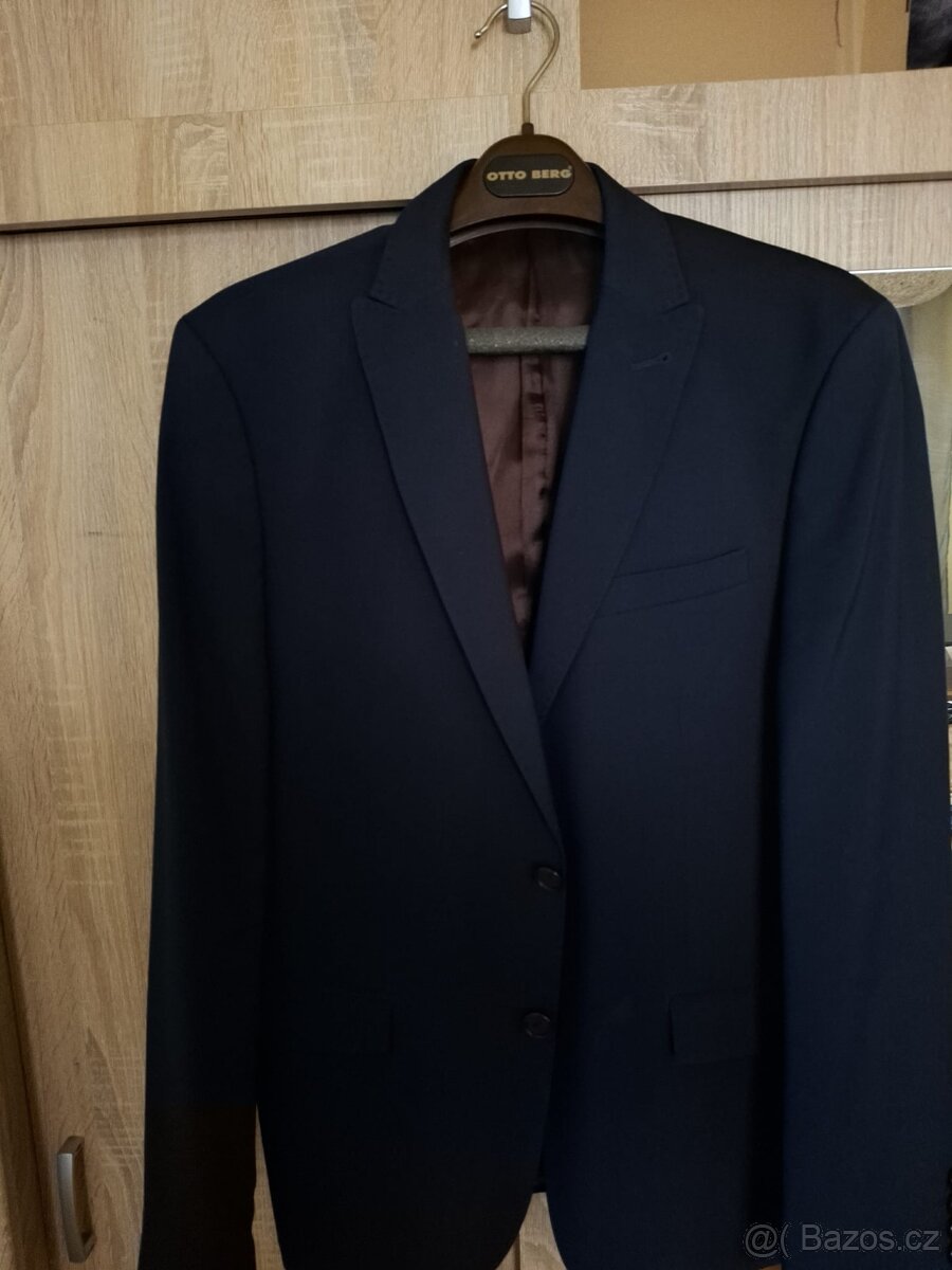 Oblek tmavě modrý - Sako 50 + kalhoty 46