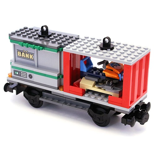 LEGO vlak novy vagon s kontejnery ze setu 60198