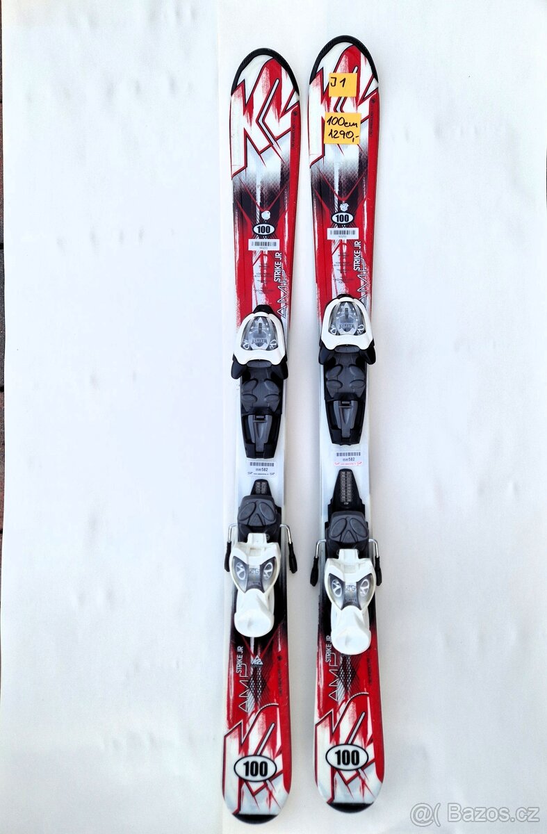 Dětské lyže K2 - 100 cm s vázáním do 45 kg