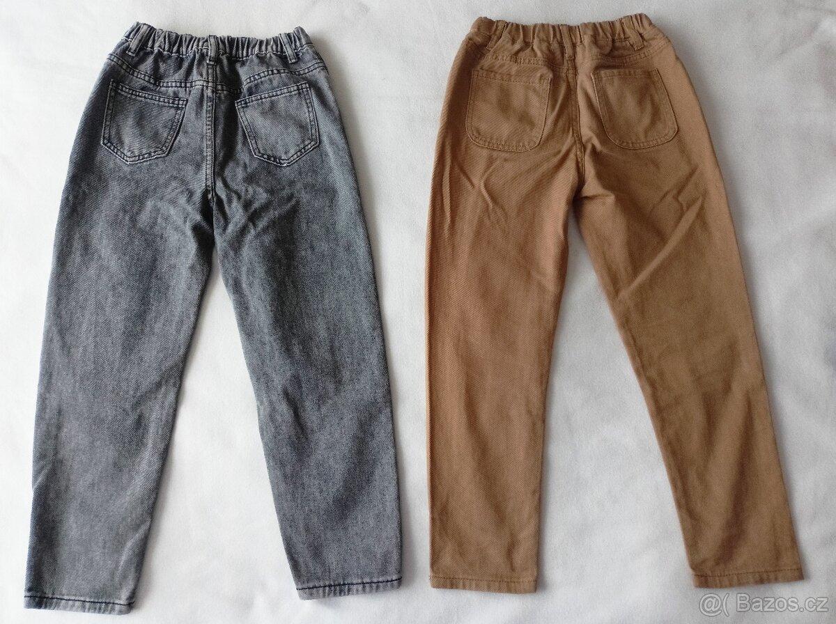 2x dětské džíny, vel.128/134 (8-9 let)