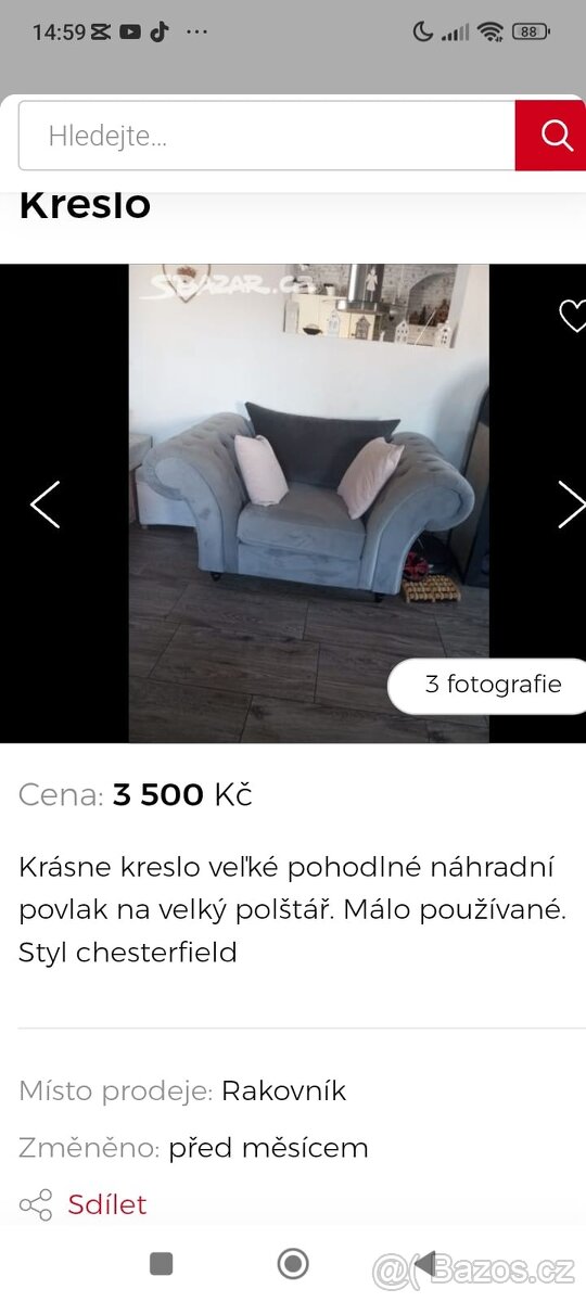 Křeslo chesterfield