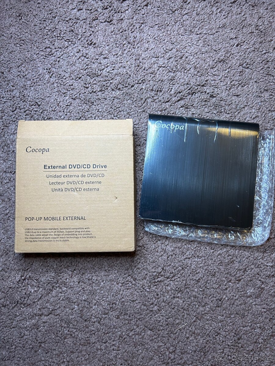 đź“€ ExternĂ CD/DVD Mechanika Cocopa USB 3.0