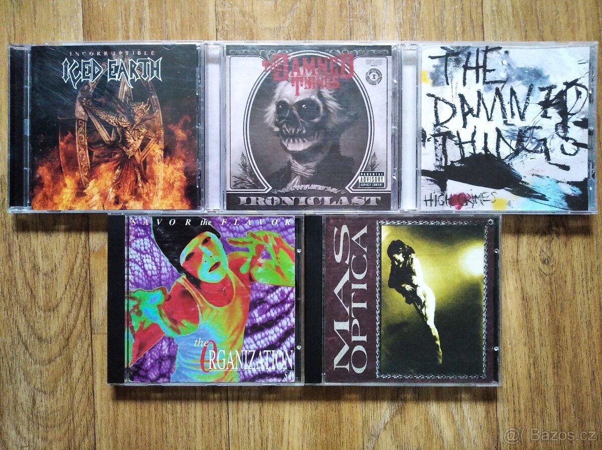 CD Iced Earth, Damned Things, The Organization, Mas Optica