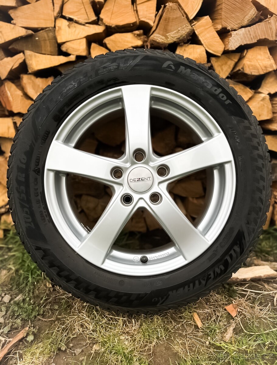 Komplet sada - Alu kola Dezent 5x 112 R16 s pneu Matador