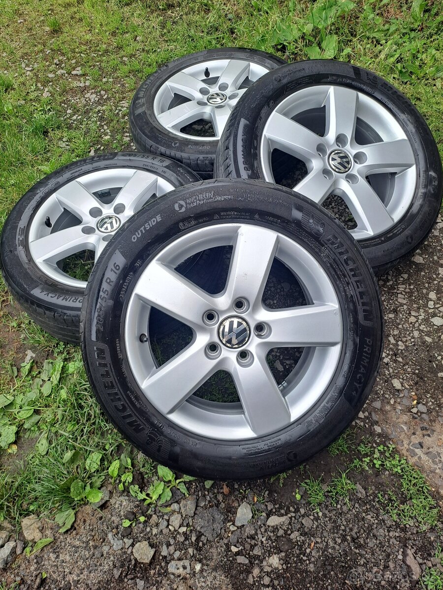 Alu kola 5x112 originál VW 205/55 R16