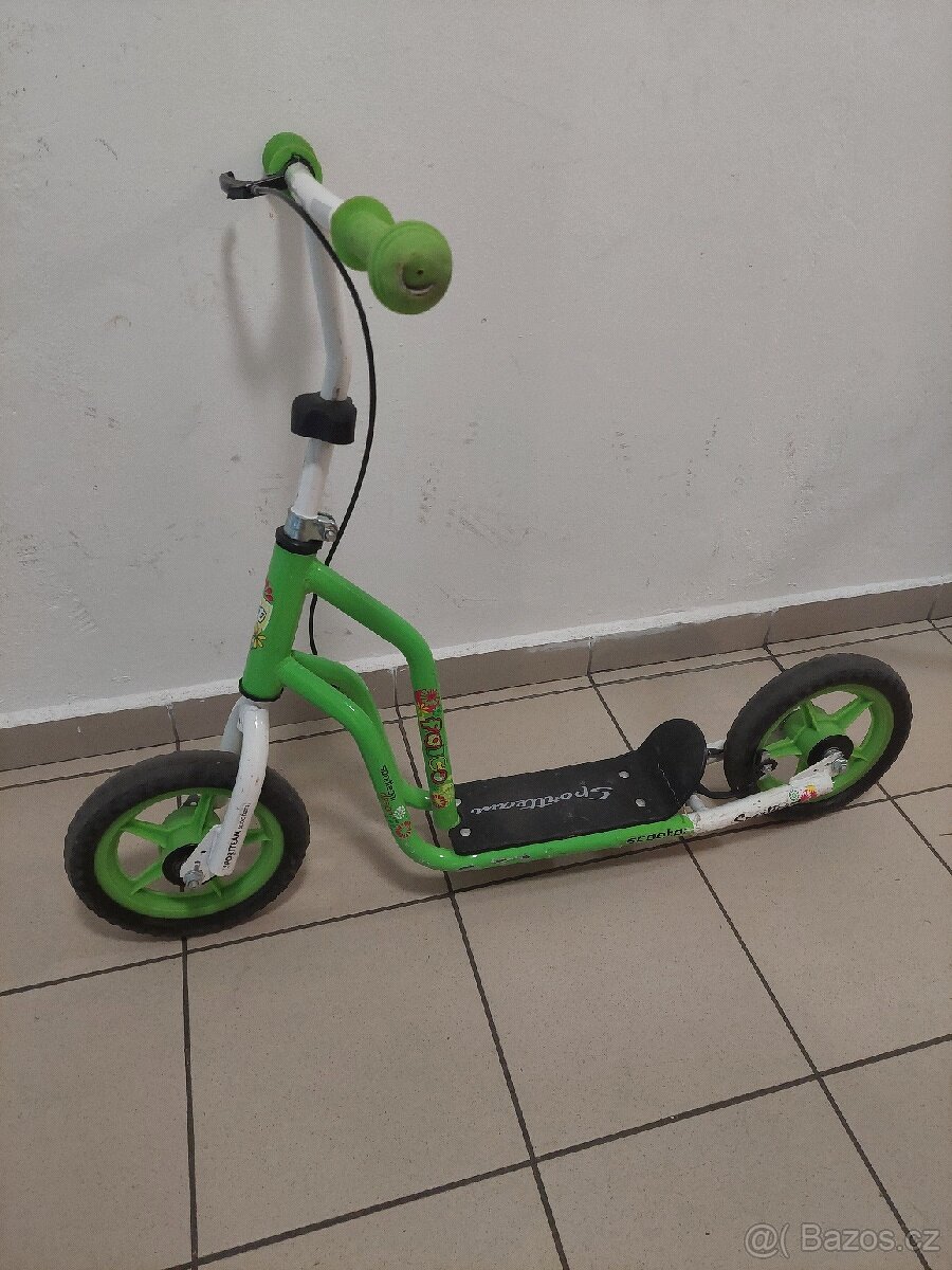 Dětska koloběžka Sportteam Falco 10"/10" zeleno/bílá