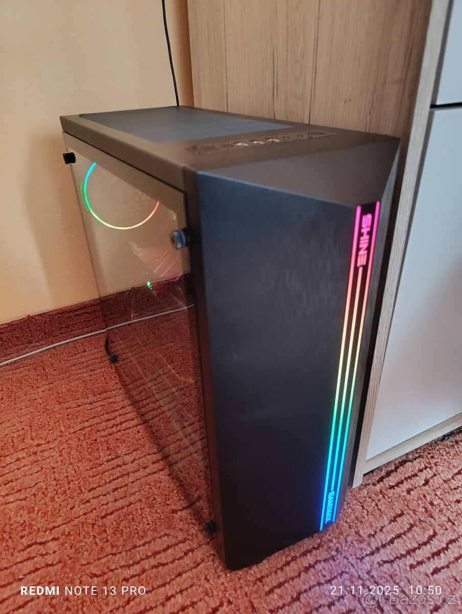 Herní PC - RYZEN 5, 16GB RAM, SSD+HDD, 5600XT, WIN11