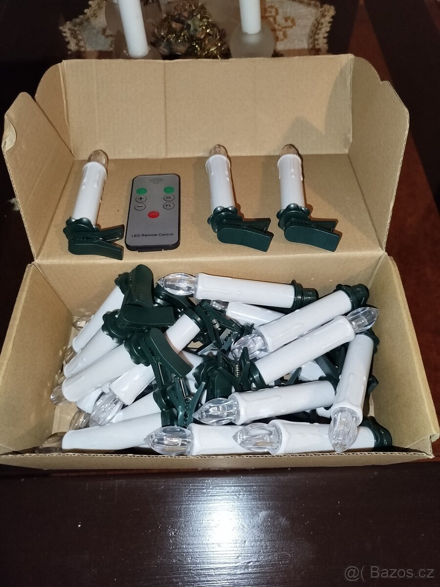 Vánoční led svíčky bez kabelové