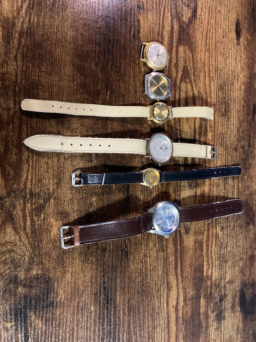 Set hodinek Poljot, Japona, Fara, King Quarz, Giovani