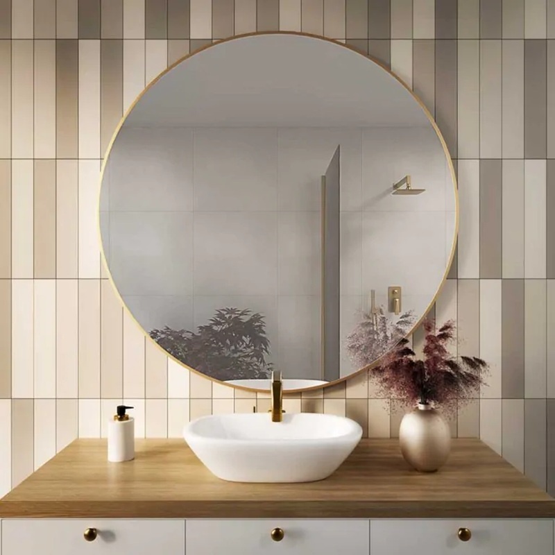 Veliké kovové zrcadlo (81 cm, 14 kg) - nové