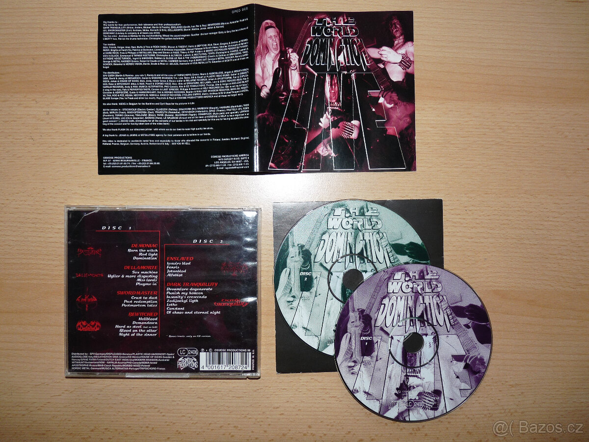 prodám 2CD THE WORLD DOMINATION LIVE 1998 Osmose p. ENSLAVED
