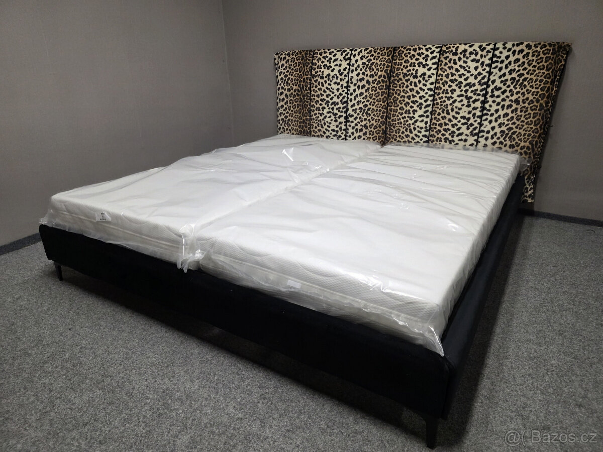 Nová postel s roštem 180x200 čalouněná Leopard